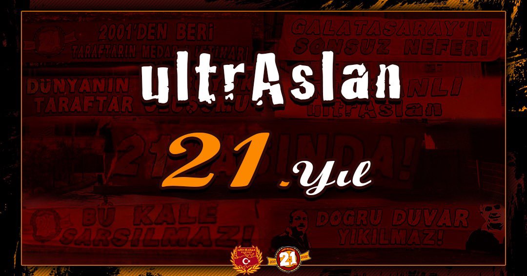 2001’DEN BERİ TARAFTARIN MEDAR-I İFTİHARI, GALATASARAY’IN SONSUZ NEFERİ, DÜNYANIN EN BÜYÜK TARAFTAR OLUŞUMU, ANLI ŞANLI ultrAslan 21 YAŞINDA! #GalatasarayınNefesiultrAslan
