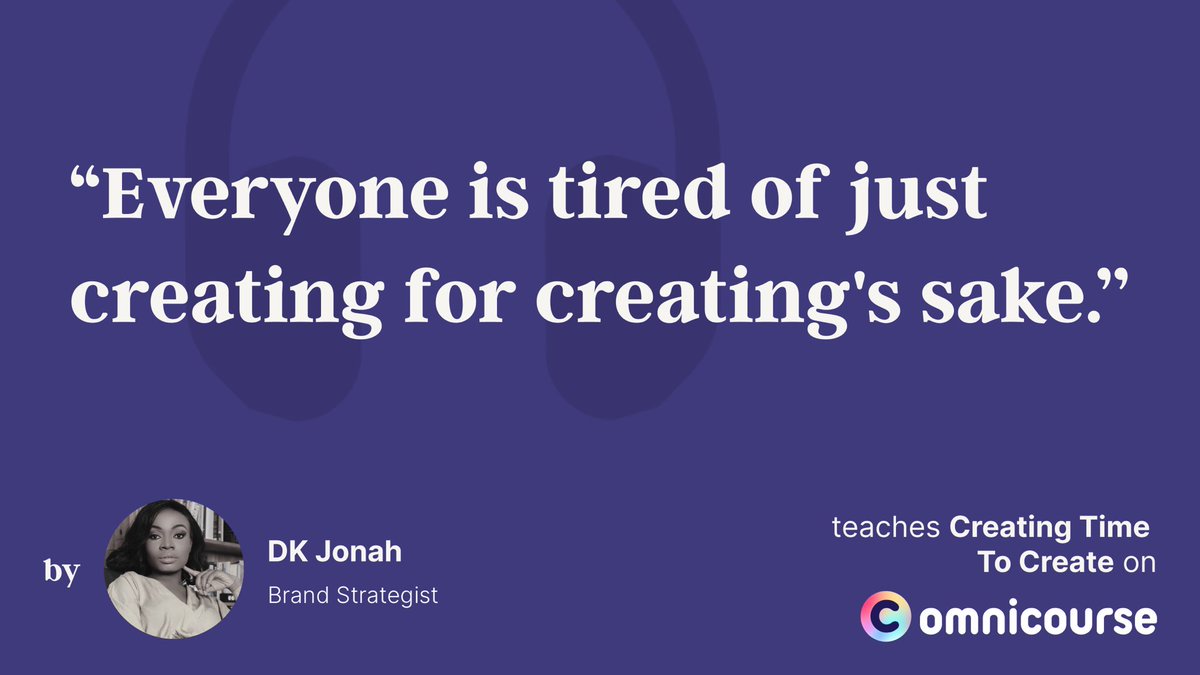 omnicourse's tweet photo. #Creativity is used like a magic word these days. Only a few of us realize that time is the secret ingredient for it. 

@DK_Jonah is one of them. As she puts it in her single part learnbite "Creating Time to Create": https://t.co/okcjWxniik