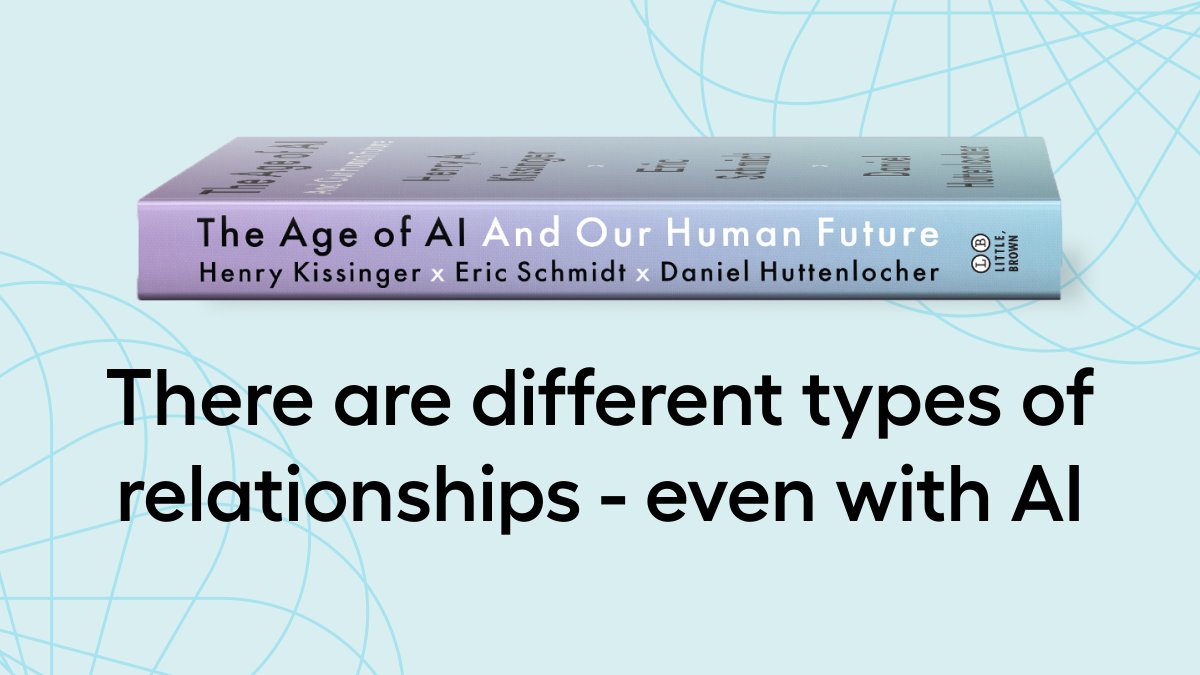 We are forming new types of relationships that will have substantial implications for individuals, institutions, and nations—between AI and people, between people using AI-facilitated services, and between the creators and operators of these services and governments.