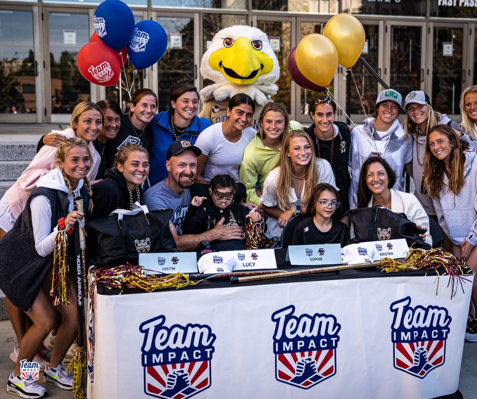 GoTeamIMPACT's tweet photo. .@BCwlax signed not one but TWO new National Champs to their roster when they snagged top recruits Lucy and Sophie!
 
Lifelong fans of the @BCEagles, the sisters are carrying on the family tradition at @BostonCollege, where their parents met when they were students. 🦅 https://t.co/BrawC5RntQ