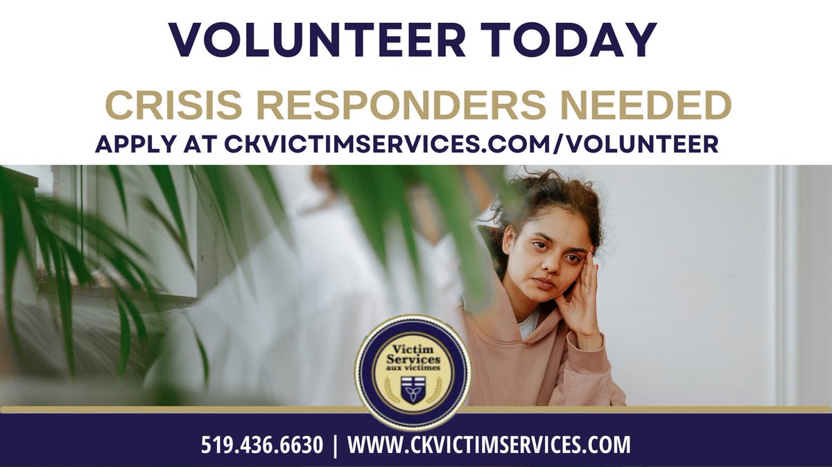 VictimServiceCK's tweet photo. Want to volunteer?
We are recruiting for our Spring class of Community Crisis Responders.
Apply today: https://t.co/C5Nub7nkO5
#CKont #Community #MentalHealth #CrisisIntervention #CrisisWork https://t.co/r1A5DHsBHR