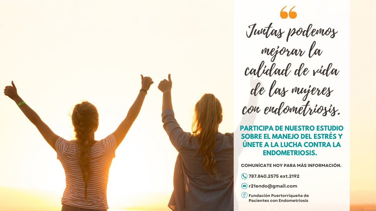 endopr2010's tweet photo. Juntas podemos lograrlo. Tu participación en nuestro estudio es clave para luchar contra la endometriosis. Comunícate hoy para ser parte de este estudio.   #endopr #endometriosispr #endometriosis https://t.co/2V3qTzbTEO