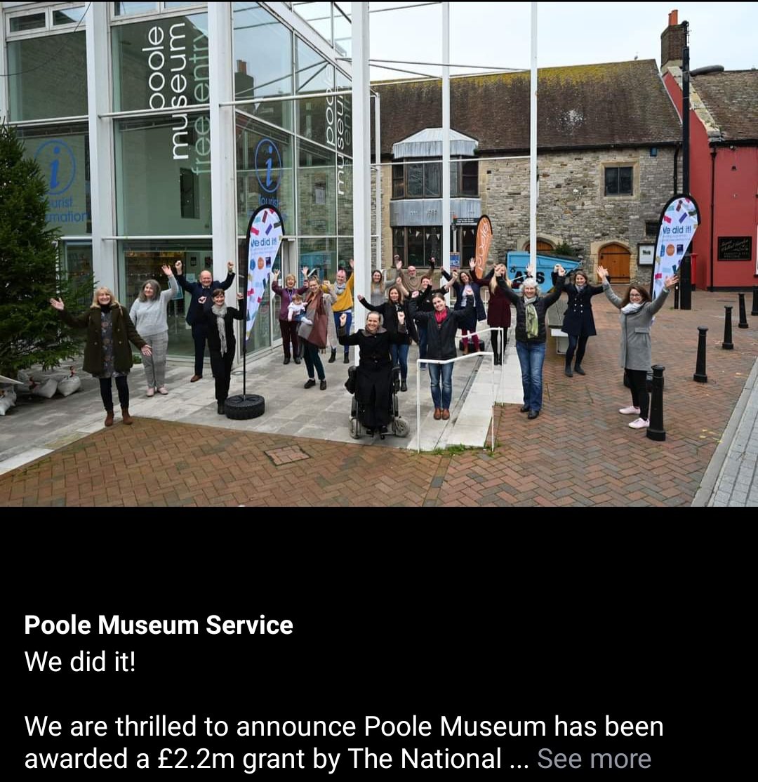 PooleFoundation's tweet photo. We are proud to share the news that Poole Museum have been awarded £2.24 million funding from the National Lottery Heritage Fund, great news!
https://t.co/2au4co1qXE https://t.co/5V6ACPICNH