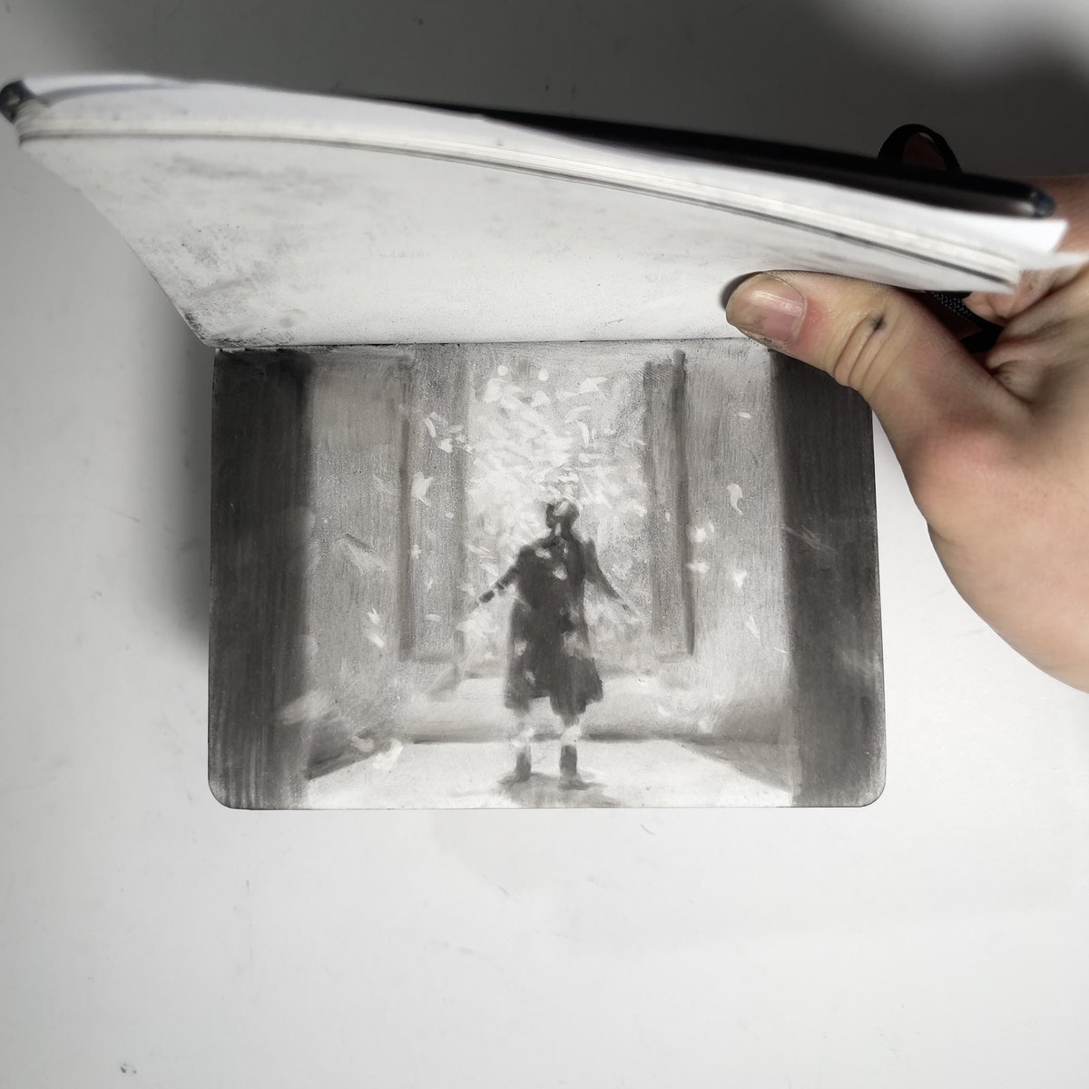 Charcoal studies of The tragedy of Macbeth