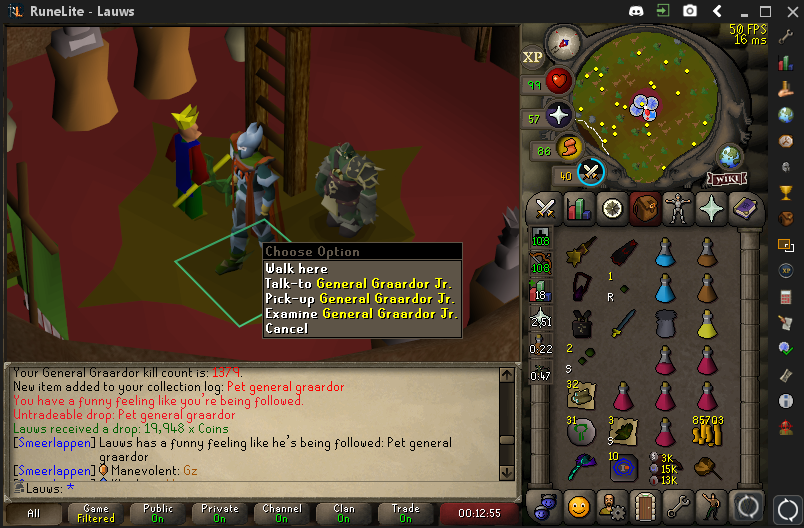 LawsSkilled's tweet photo. So this happend.. bcp &amp; pet in 1 trip! this made that bcp loss from the roleback good again! #osrs #bandos #pet #leaguesrollback https://t.co/pzYsEDO5SL
