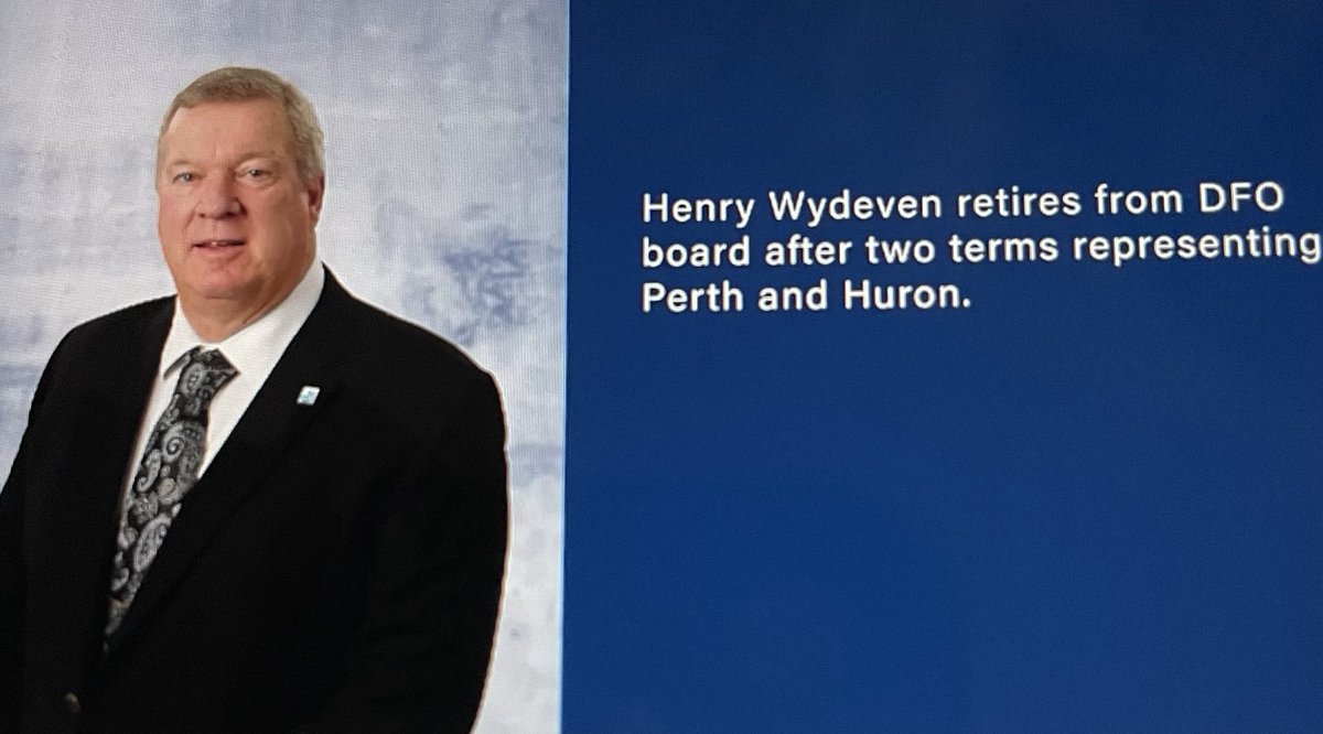LisaThompsonPC's tweet image. I’d like to extend my sincere appreciation to Henry Wydeven for representing dairy farmers in #Huron &amp;amp; Perth for 2 terms on the ⁦@OntarioDairy⁩ Farmers prov board. He is a proven advocate for Ontario’s dairy industry &amp;amp; I thank him for all he does for the entire sector!