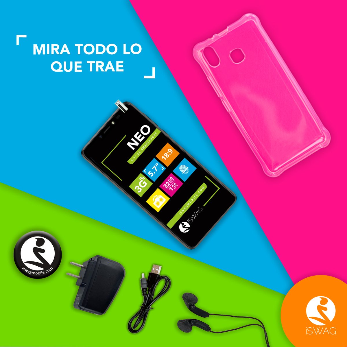 iSWAGmobile's tweet photo. Mira todo lo que trae! El #iSwag_Neo viene con estos increíbles accesorios gratis para ti:

🟠Audífonos
🟠Soporte para teléfono
🟠Estuche protector de silicona
🟠Cable USB
🟠Cargador de pared
🟠Protector de pantalla pre-instalado

#iswag #iswag_Neo #unboxing #accessories https://t.co/ikKDqWVvs8