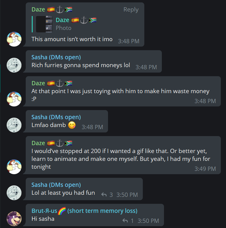 It has come to my attention that one of the bidders (Chromazest/Daze) on the YCH auction i hosted was making fake bids, tricking other bidders into bidding more than they should've. 
I've since blocked this person, please just keep an eye out.