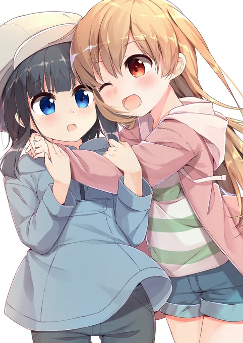 ひよりちゃんと小春ちゃん!!!!! #スローループ #海凪ひより #海凪小春  