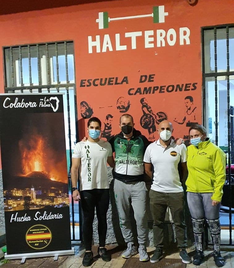 Gracias a #HALTEROR por su contribución a la hucha solidaria. Campeones en solidaridad también. #VolcánLaPalma