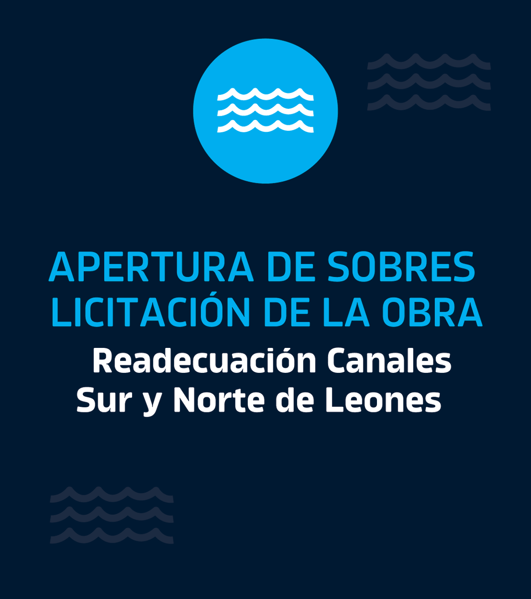 👏 LICITACIÓN DE OBRAS HÍDRICAS PARA ZONA RURAL DE LEONES👏

🖊 Realizamos la apertura de sobres en la licitación de la obra “Readecuación Canales Sur y Norte de Leones”. La obra se ejecutará en la zona rural de Leones y permitirá la readecuación de sus dos canales principales.