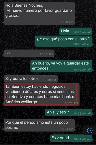 CaiVirtual's tweet photo. Hoy en #ConversacionesParaEstafar mostramos esta triste historia, por suerte nadie salió estafado, pero así es la modalidad de la supuesta "venta de dolares". #CuadranteVirtual https://t.co/zfPKq7k52q