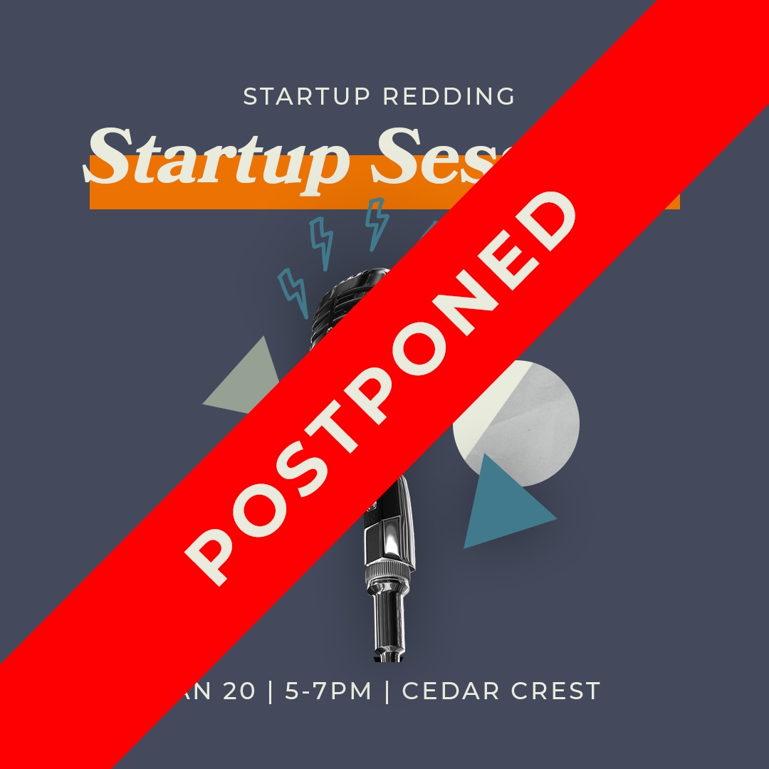 startupredding's tweet photo. This month's Startup Sessions has sadly been postponed. We'll see you February 10th for a night full of pitches! https://t.co/YbNI1QY149