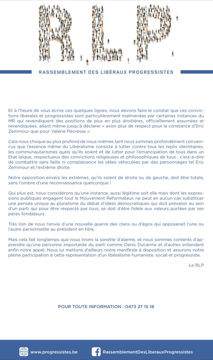 LiberauxRlp's tweet photo. Terminons sur une note positive! Reçu appel de la Présidence ce soir, #Liberaux #Progressistes En attente d’ un rendez-vous  @LiberauxRlp @GLBouchez @MR_officiel @lesoir https://t.co/RSwQ52j2cy