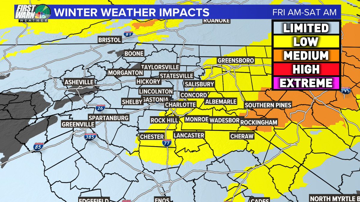 wxbrad's tweet photo. **5pm Update 1/19/2022** Here's the latest forecast for snow/sleet and ice. The is primarily a snow and or rain event for Piedmont with light amounts for the #Charlotte area. Stay Tuned for Updates.  #cltwx #ncwx #scwx #wcnc #snOMG https://t.co/3nCf4ZFIAk