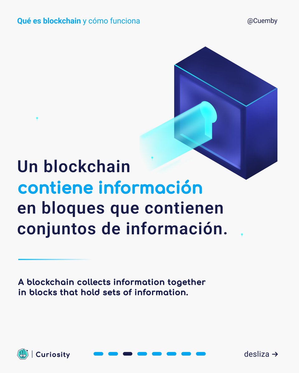 cuemby's tweet photo. (1/2) #Blockchain is a term that gathers more steam each day in our society. Here at Cuemby, we explain to you what it is.
Blockchain es un término que acoge más fuerza en nuestro vocabulario. Acá en #Cuemby te explicamos qué es.
#technology #crypto #ecosystem #fintech https://t.co/CexV3pNcfh