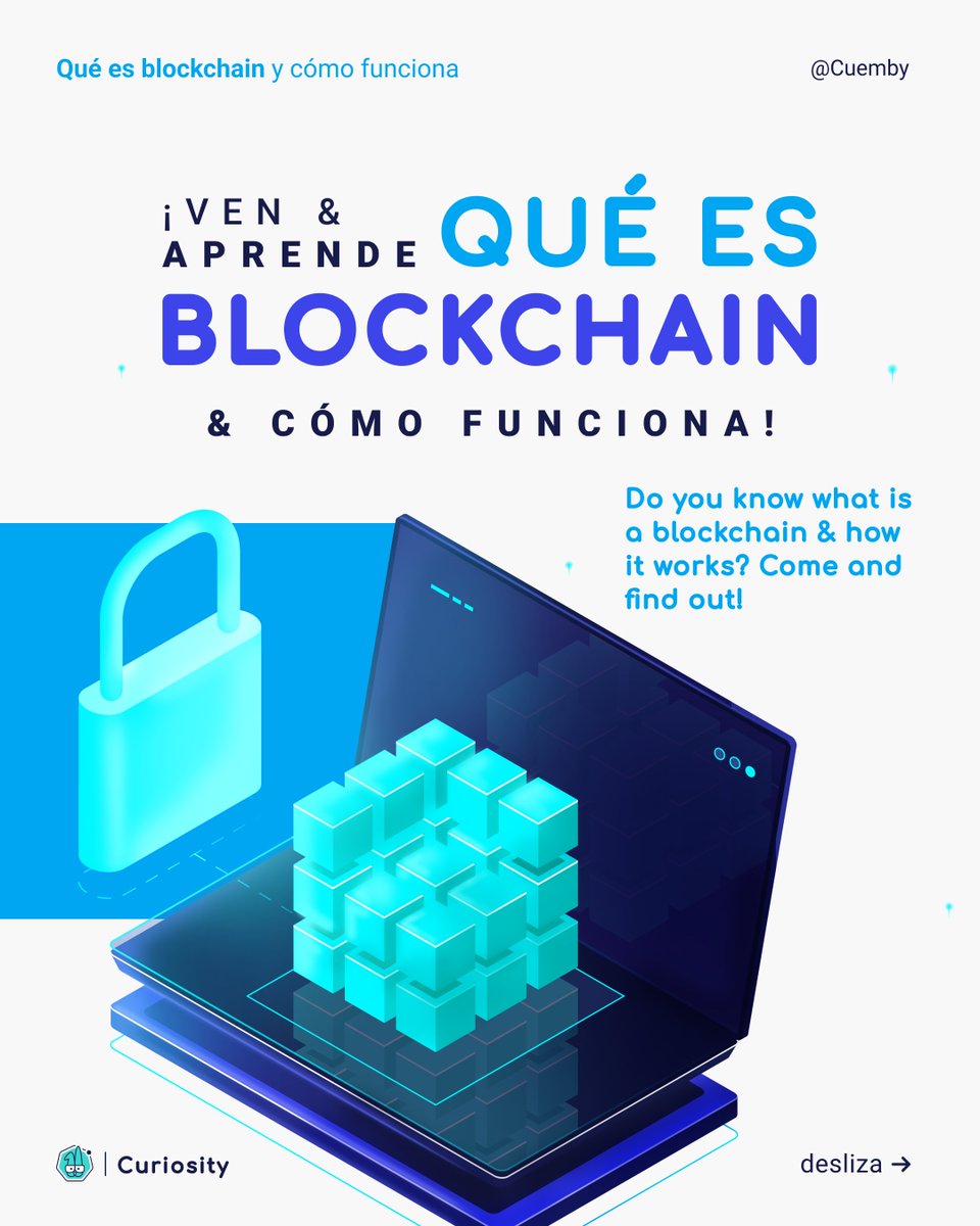 cuemby's tweet photo. (1/2) #Blockchain is a term that gathers more steam each day in our society. Here at Cuemby, we explain to you what it is.
Blockchain es un término que acoge más fuerza en nuestro vocabulario. Acá en #Cuemby te explicamos qué es.
#technology #crypto #ecosystem #fintech https://t.co/CexV3pNcfh