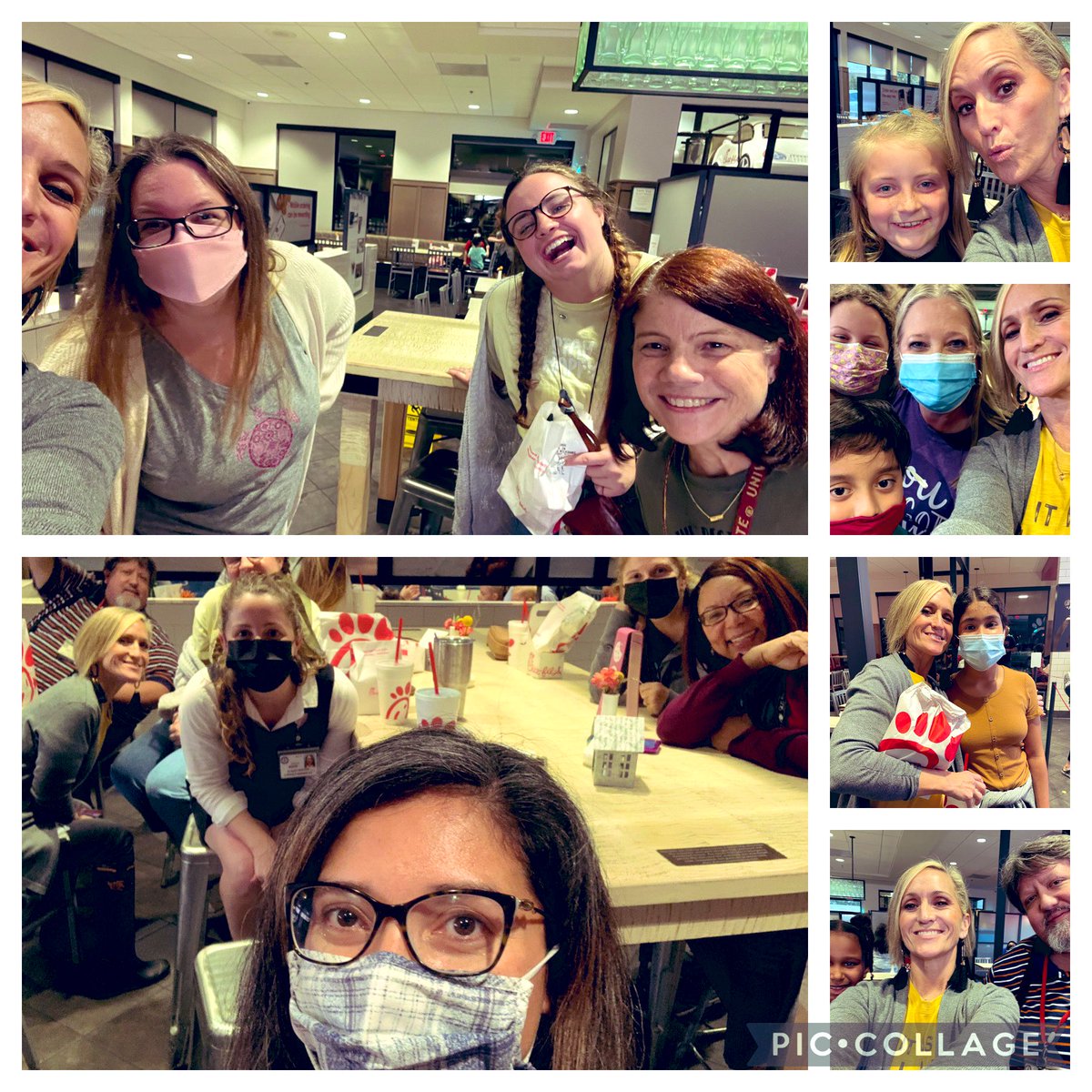 MrsHankinsClass's tweet photo. One of my most favorite things about being an educator is hanging out with the students and their families, and staff outside of school.

Our @ChickfilA @kirkelempto fundraiser was eggs-cellent! 🐓

@KirkElementary @StephenHurst14 @trishabrokus @miss_montemayor #KirkROAR https://t.co/7h9vgc3RUz