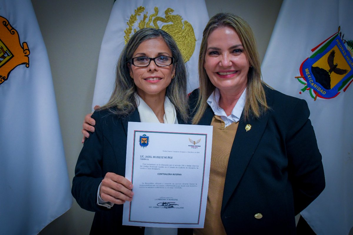 MpioPNegras's tweet photo. Aprueba Cabildo la designación para contralora interna del Municipio de #PiedrasNegras a la Lic. Jazel Múzquiz Muñoz luego del proceso de convocatoria pública llevada a cabo. https://t.co/0bQlesaqa0
