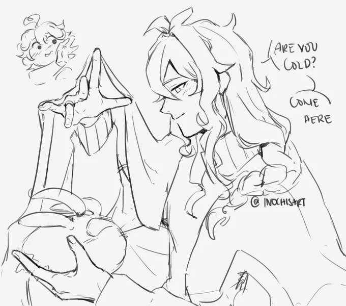 chiluc seelie au extra sketch,, idk if i wanna color it but basically cheelie is a flustered lil shit and good for him https://t.co/6RdnAfyknm 