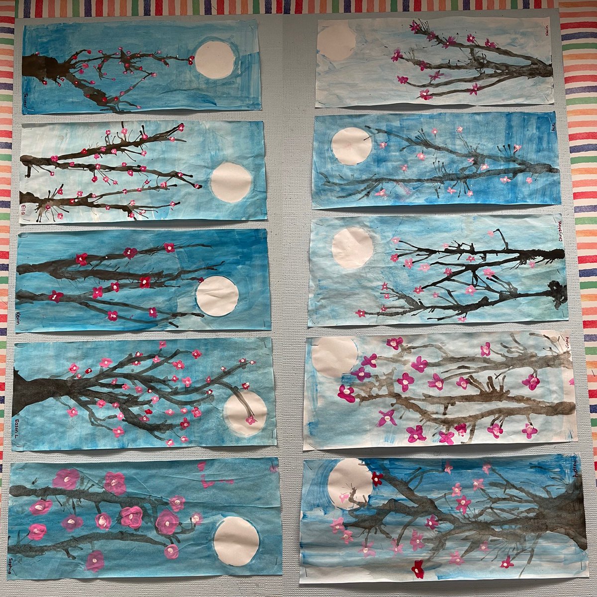 Division 7s beautiful cherry blossom art. This took us two days to complete!