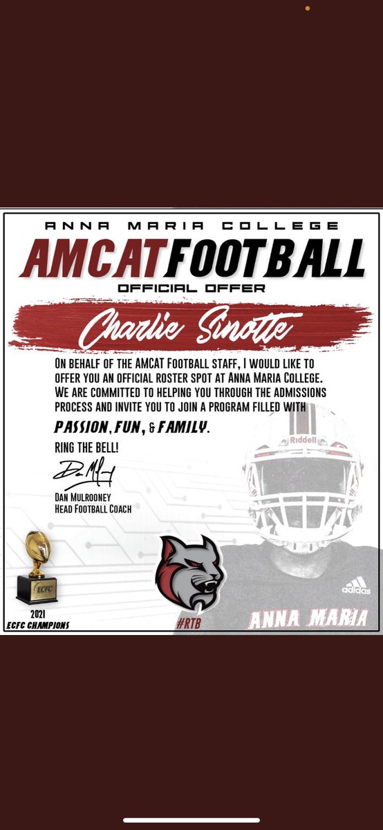 CharlieS_89's tweet photo. After a conversation with Coach Croce I am deeply thankful and honored to be receiving an official roster spot ! Go Amcats ! https://t.co/S0GNTTS5MO
