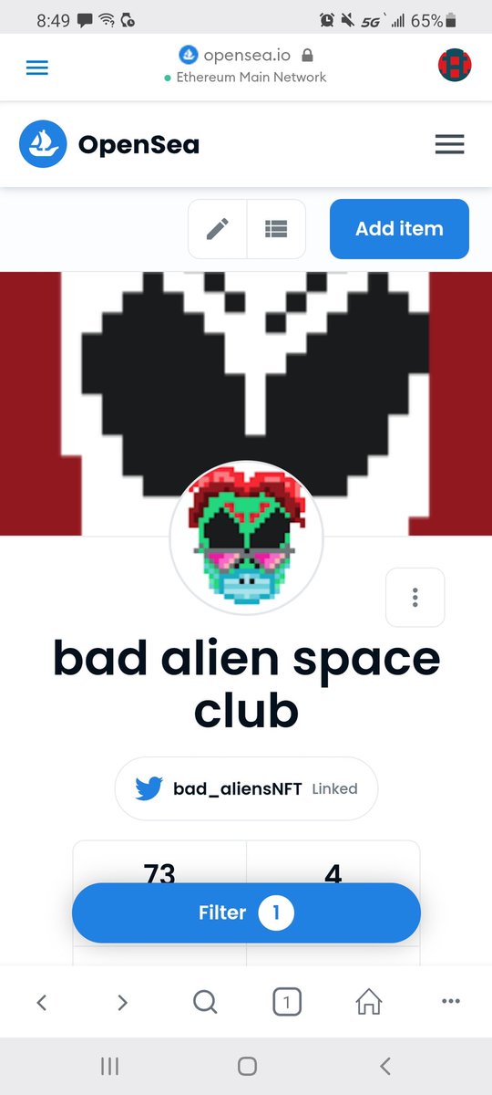 Bad alien space club exclusive <a href="/opensea/">OpenSea</a> 

📌Whole colection: opensea.io/collection/bad…

#NFT #NFTs #nftart #NFTCommunity #NFTartist #nftcollector #nftcollectors #NFTartists #NFTinvestor #blockchain #ethereum #Rarity #crypto #NFTCollection $ETH