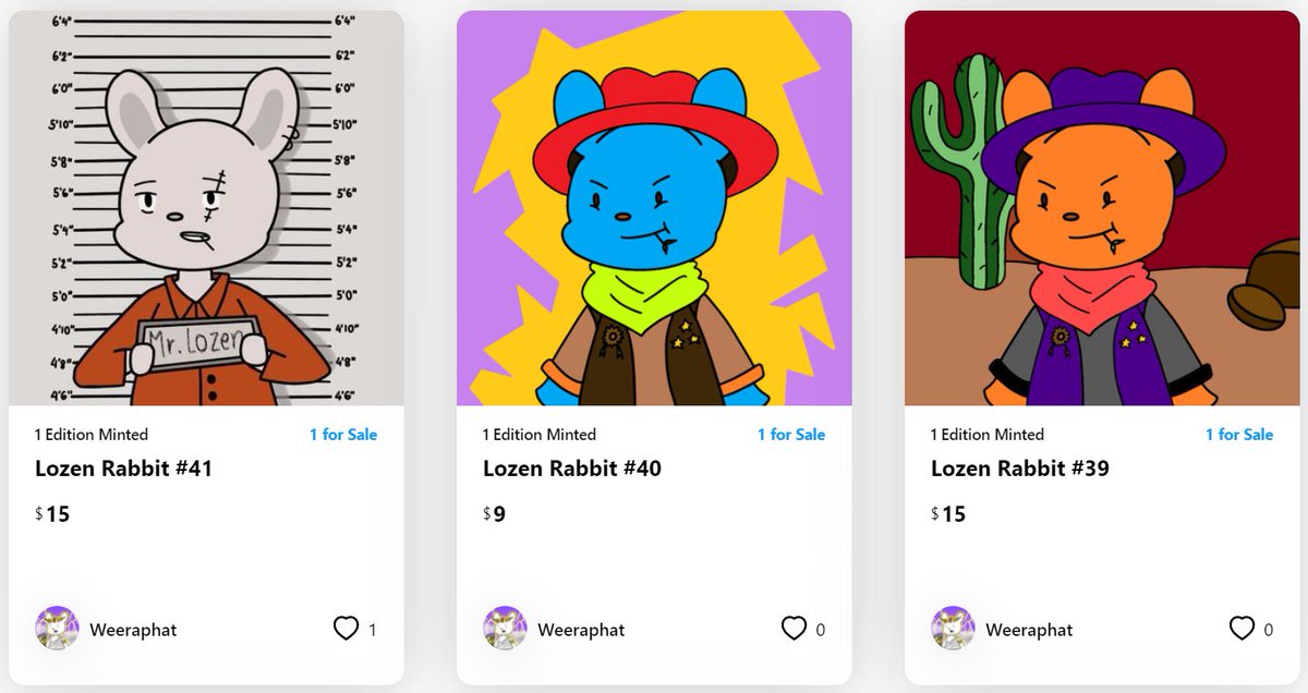 weeraphatstx's tweet photo. Let's check our new drop🔥
Lozen Rabbit #36-44
https://t.co/H9m71P9OCh https://t.co/hoYOcf9vLb