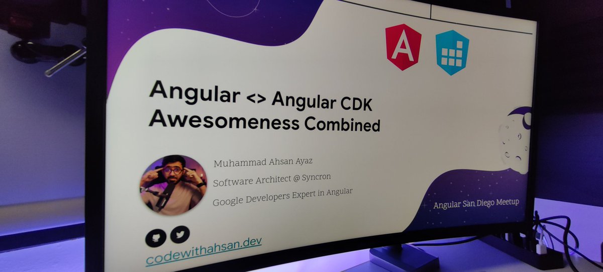 codewith_ahsan's tweet image. We're just starting the event now @AngularSD. Woot woot 🎉
Super excited!!
#Angular #cdk #talk #codewithahsan