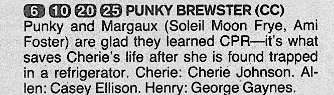 📺 NBC Primetime, January 19, 1986:- On 'Punky Brewster,' Cherie ...
