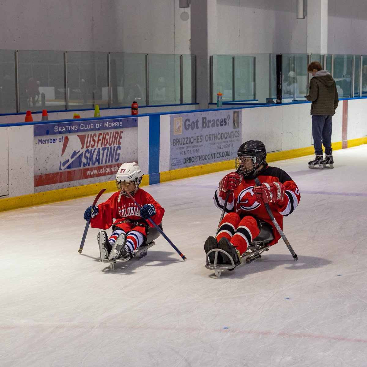 colonials_nj's tweet photo. Saturday, Jan 15, 2022 - 3 NJC teams held a Skate-A-Thon that raised over $21k for the Devils Youth Sled Hockey Program.  Looks like everyone had a great time with some very special guests. #hockeyisforeveryone 
Read more:  https://t.co/WS25mmQ85u 
@DevilsYouth @AtlanticDistr https://t.co/62xgIbCCZs