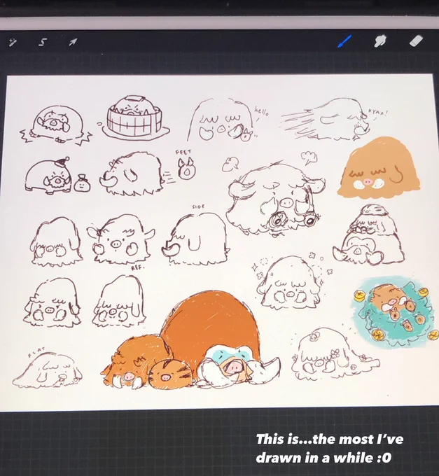 Some piloswine sketches ✏️ 