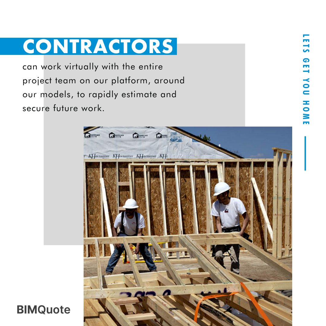 Our platform is set up to ensure that all members of your project can work together virtually.

Click here to learn more: bimquote.com