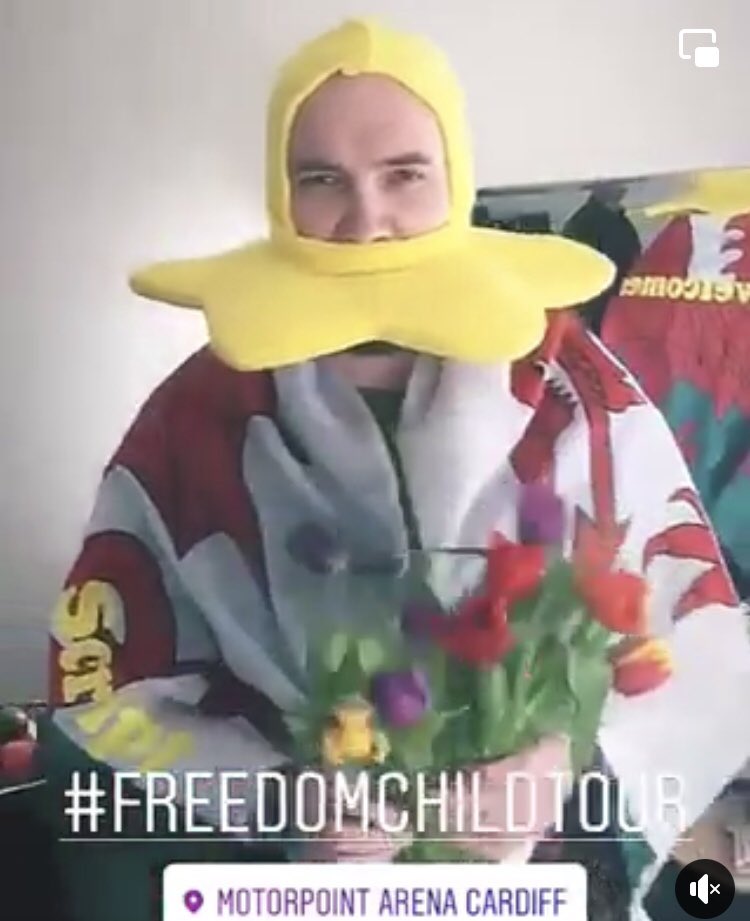 yanvey's tweet image. The day I got 2 be a flag bearer at Cardiff. Getting mark 2 send me meet n greet tickets, getting Danny 2 choose my flag &amp;amp; getting mark 2 wear it with the daff hat in a video r all wonderful memories . Plus the excitement of getting a follow from G &amp;amp; dan💚🏴󠁧󠁢󠁷󠁬󠁳󠁿#TheScriptFamilyFriday