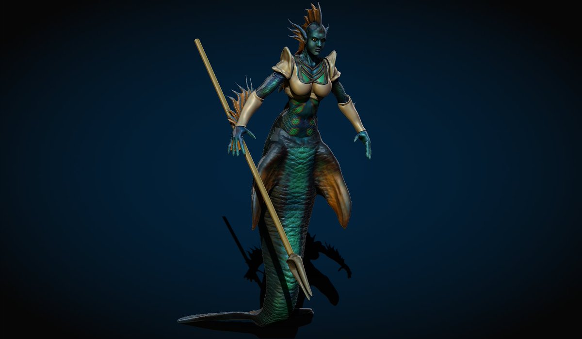 vankev's tweet image. #Tritton

#creatuanary2022 #creatuanary #monsters  #challenge #characterdesign #creature #creaturedesign #zbrush