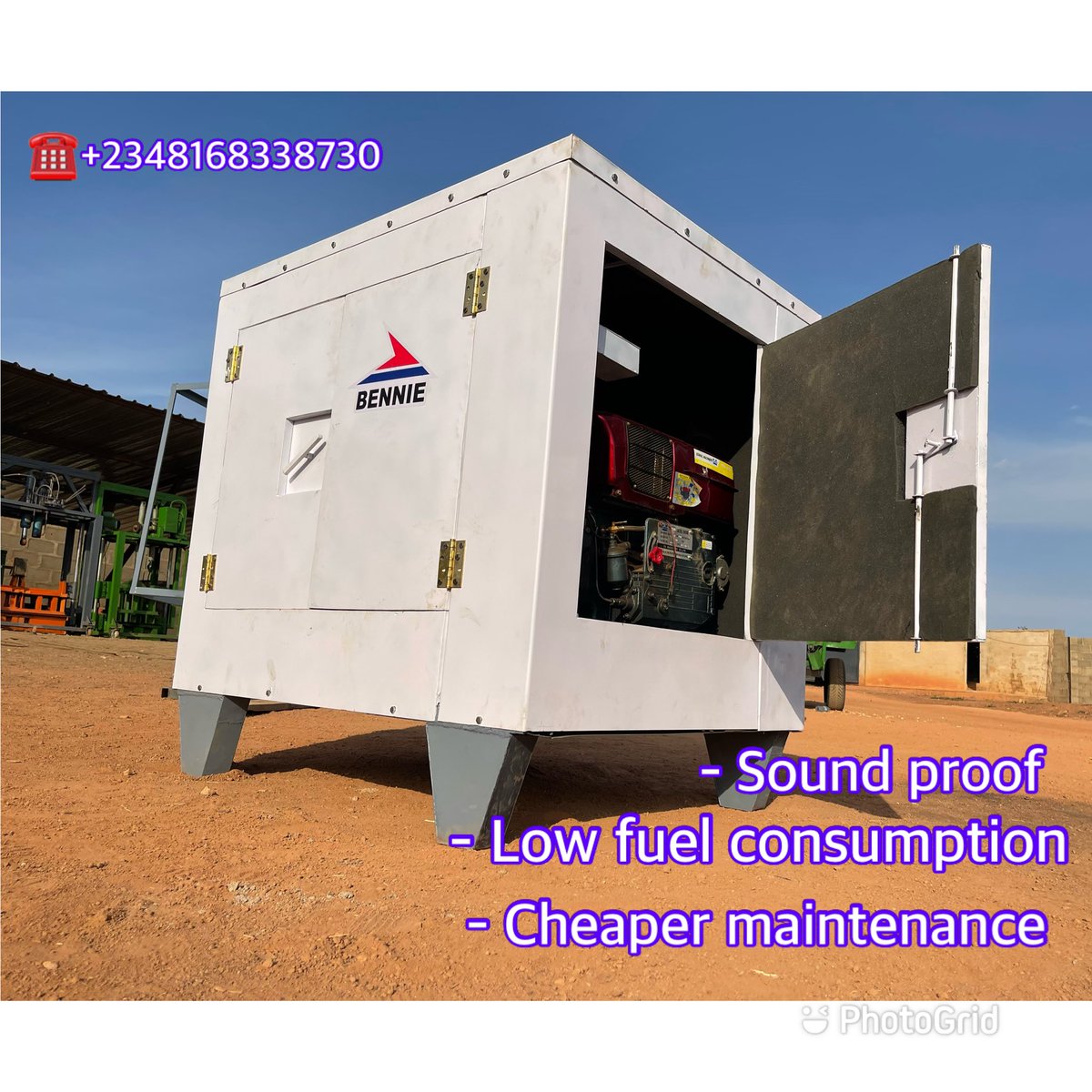 jerry_mallo's tweet image. Are you tired of the loud noise from your Electricity Generator,
Or have you been spending too much on fuelling your generator.
Bennie has a solution to that.
30 kva sound proof, less fuel consumption sold at 2 million naira. 
Call +2348168338730 #bennieagroltd #bennieautomobile
