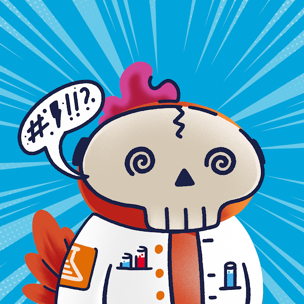 japaneoh's tweet photo. @CrankyCritters_ Doctor rooster critter woke up with a mask on his face that he doesn’t know how to take off. He is confused every day. He just wants to get back to doing science stuff. But the mask is telling him to go to the battle royale https://t.co/4NHDTYsNOH