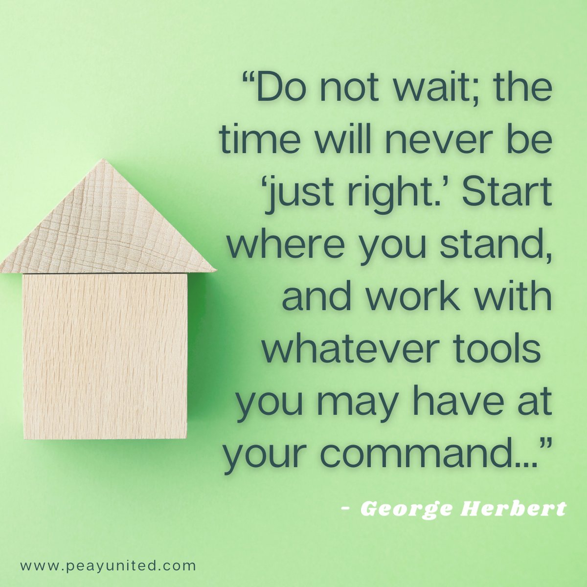 PeayUnited's tweet photo. There will never be the 'perfect' time to launch a project, go after your ambitious goals, or start a new chapter in your life. The most important thing is to simply...start! 
-
-
#goals #smartgoals #peayunited #wellness https://t.co/zSTWTvPMTW