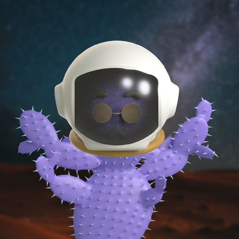 🌟1 of 5🌟
The headgear "Astronaut Helmet" is one of the rarest traits, with only 5 in existence!

These 5 are the coveted astronauts who can use the spaceships Cacti used to get to Elsware.
#CactiClub #BSC