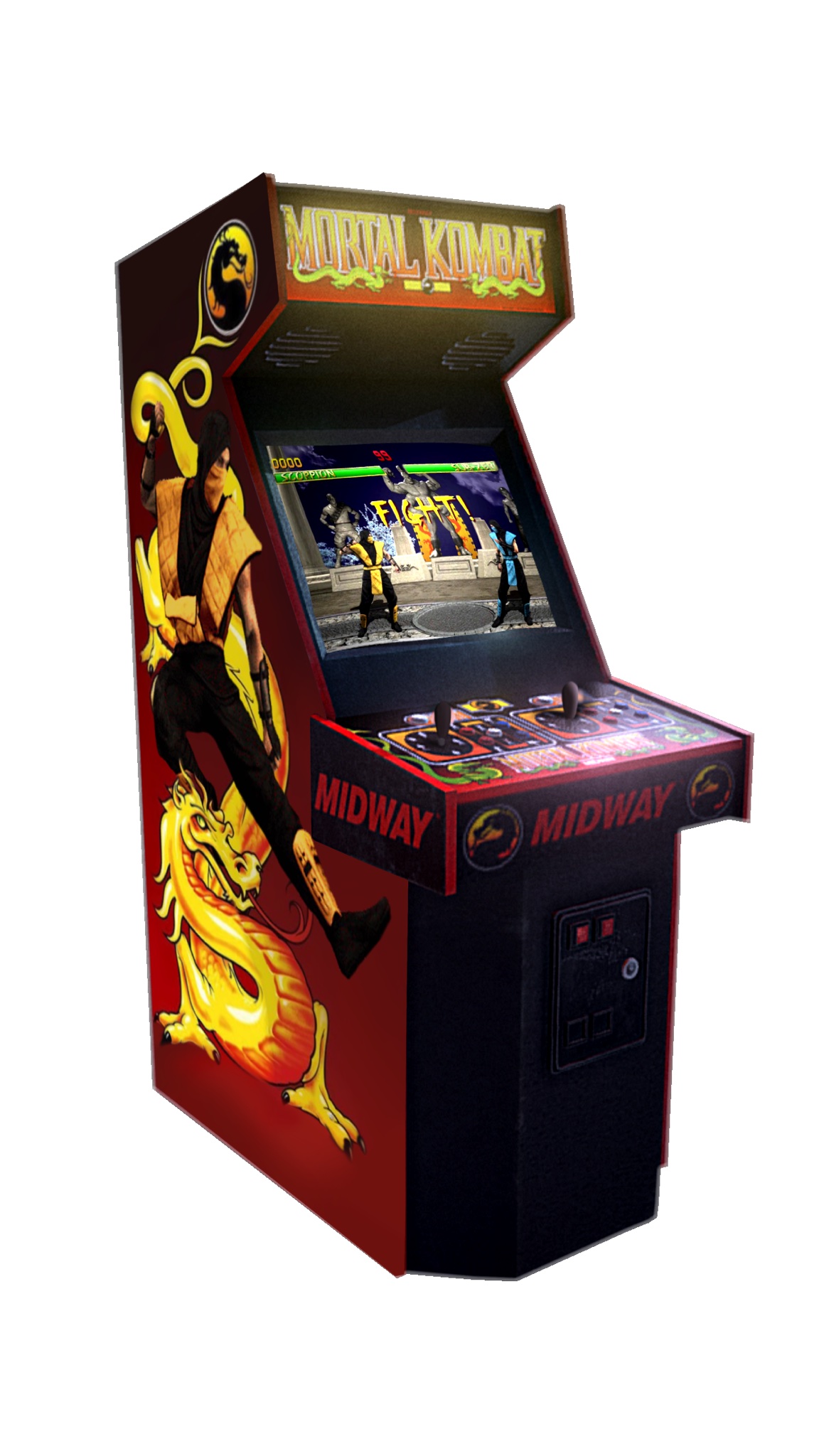 Austin Meyer Mortal Kombat Hd Remake Mock Up Arcade Cabinet W Scorpion On The Sideart Let Eyeballistic Make Mortal Kombat Trilogy Hd Remake So I Can Build A Cabinet To Play