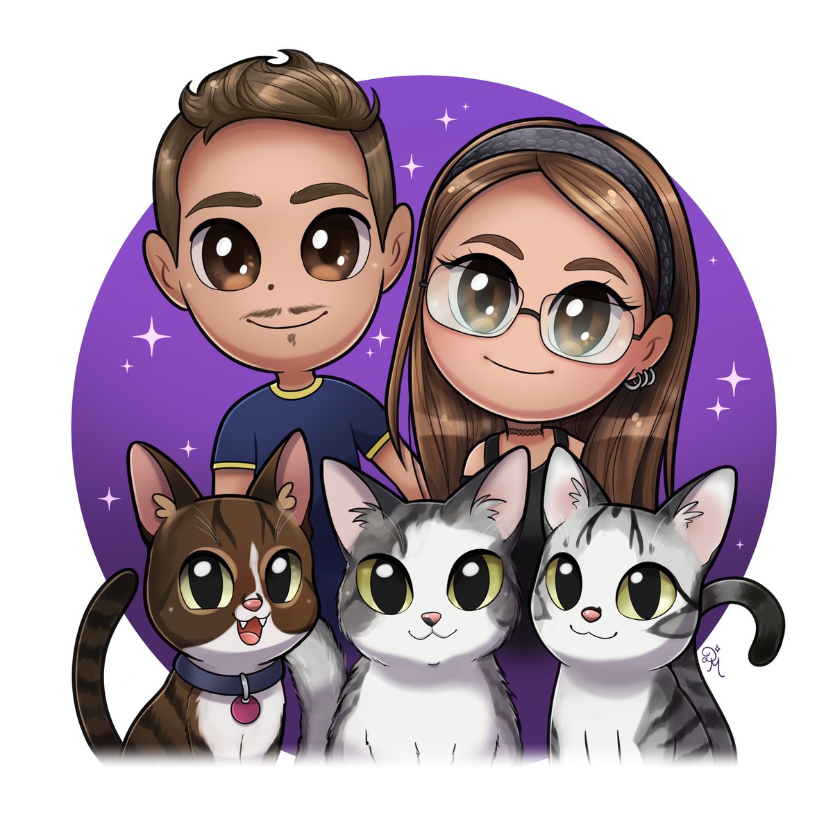 danamucci's tweet photo. Chibi commission for a friend! 🐱 Having a lot of fun drawing cats lately
#chibiportrait #chibi https://t.co/fWemCOyDUN