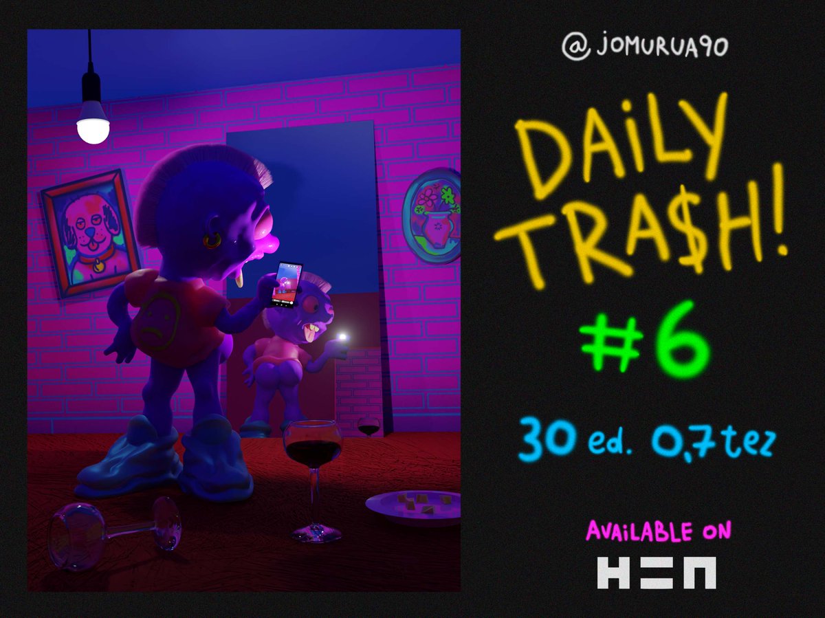 🍑👀NEW DROP🍑👀

DAILY TRA$H #6

30 editions / 0.7 tez

hicetnunc.art/objkt/640066
objkt.com/asset/hicetnun…

#NFT #NFTartists #NFTCommumity #nftcollectors #NFTdrop #blender #3d