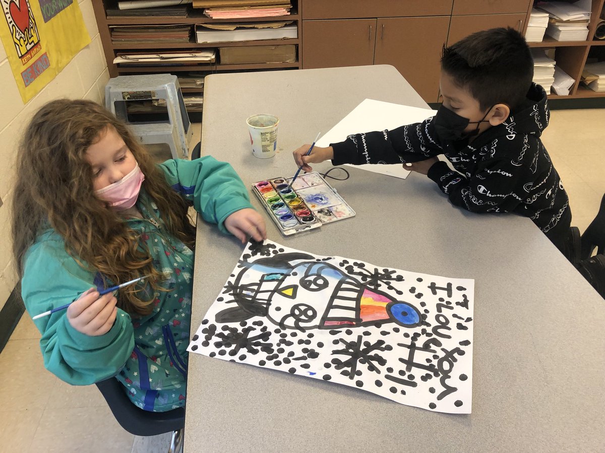 MSH33070's tweet photo. 1st grade scholars painting penguins. Does it get much better or cuter?⁦@FCSchoolsNC⁩ ⁦@FCSBES⁩ https://t.co/bNIT11icVy