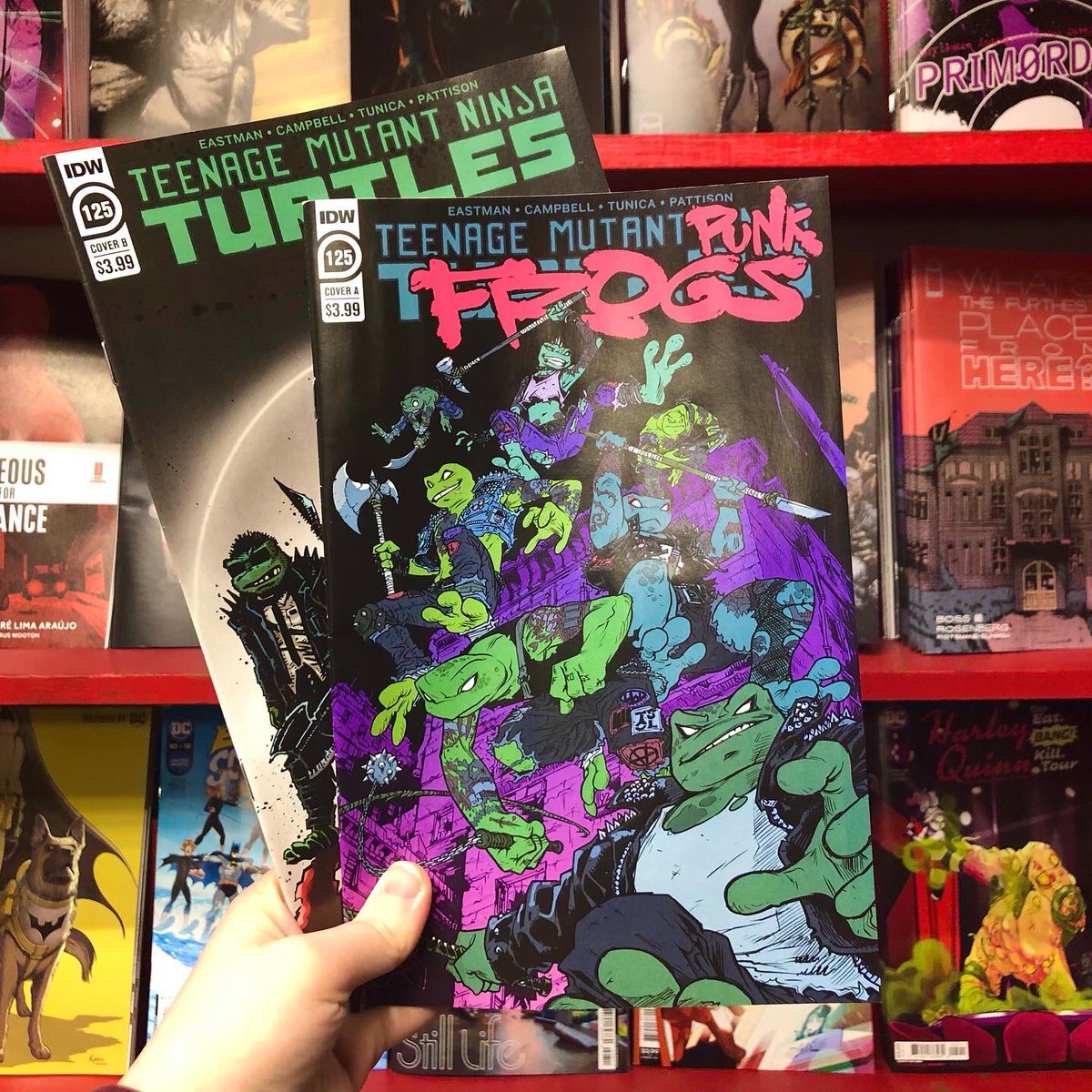 Happy Wednesday! 💖 Here’s our picks for this week’s #newcomicbookday ✨ 

1) She-Hulk no. 1 by #RainbowRowell @rogeantonio &amp; <a href="/whoisrico/">Rico</a> 

2  Silk no. 1 by #EmilyKim <a href="/takmiyazawa/">Takeshi Miyazawa</a> &amp; #IanHerring

3 TMNT no.125 (new story arc!) by @mooncalfe1 <a href="/pablo_tunica/">Pablo Tunica</a> &amp; <a href="/rleep/">Ronda Pattison</a>