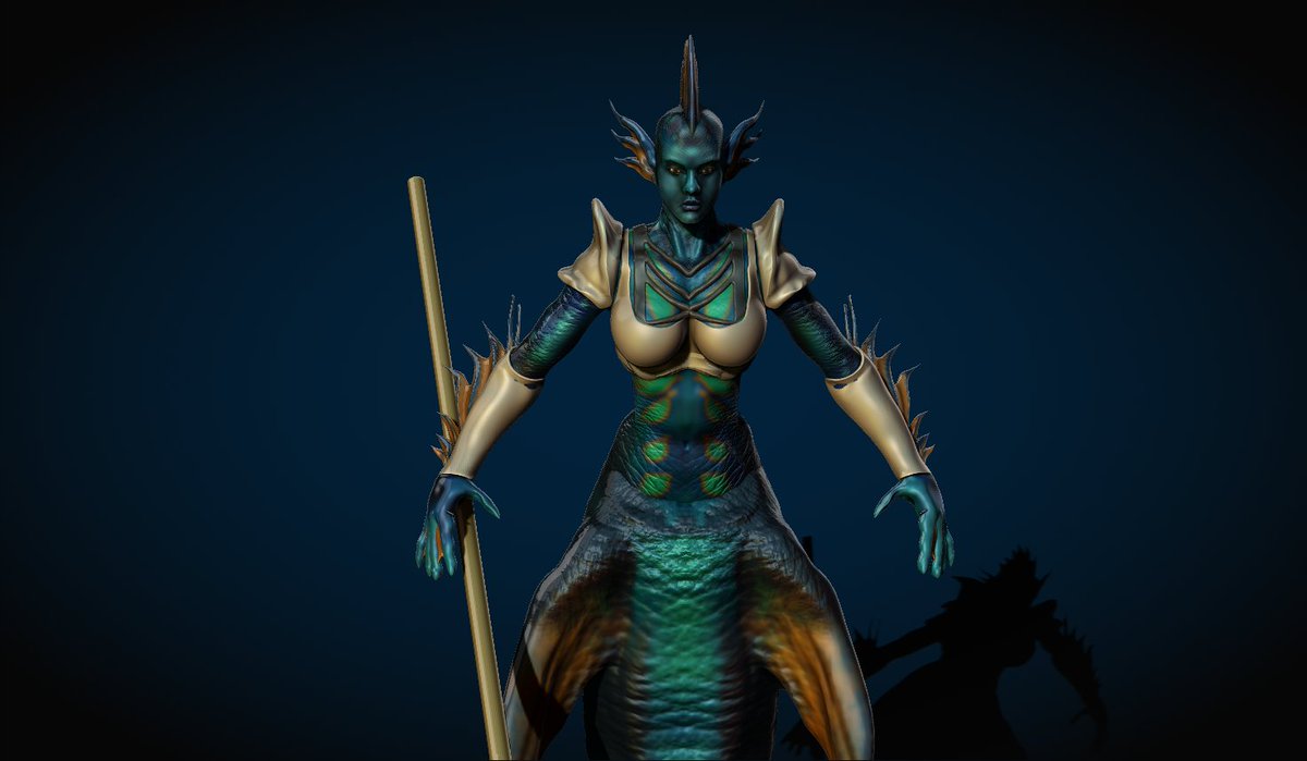 vankev's tweet image. #Tritton

#creatuanary2022 #creatuanary #monsters  #challenge #characterdesign #creature #creaturedesign #zbrush