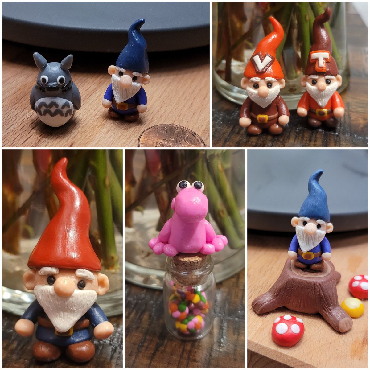 SweetMorg's tweet photo. My newest creations. 🍄

#polymerclay #craft #gnome #totoro #nerds #nerdsgummyclusters #virginiatech #miniature #myhobbyistryingnewhobbies https://t.co/akLFbl7Ful