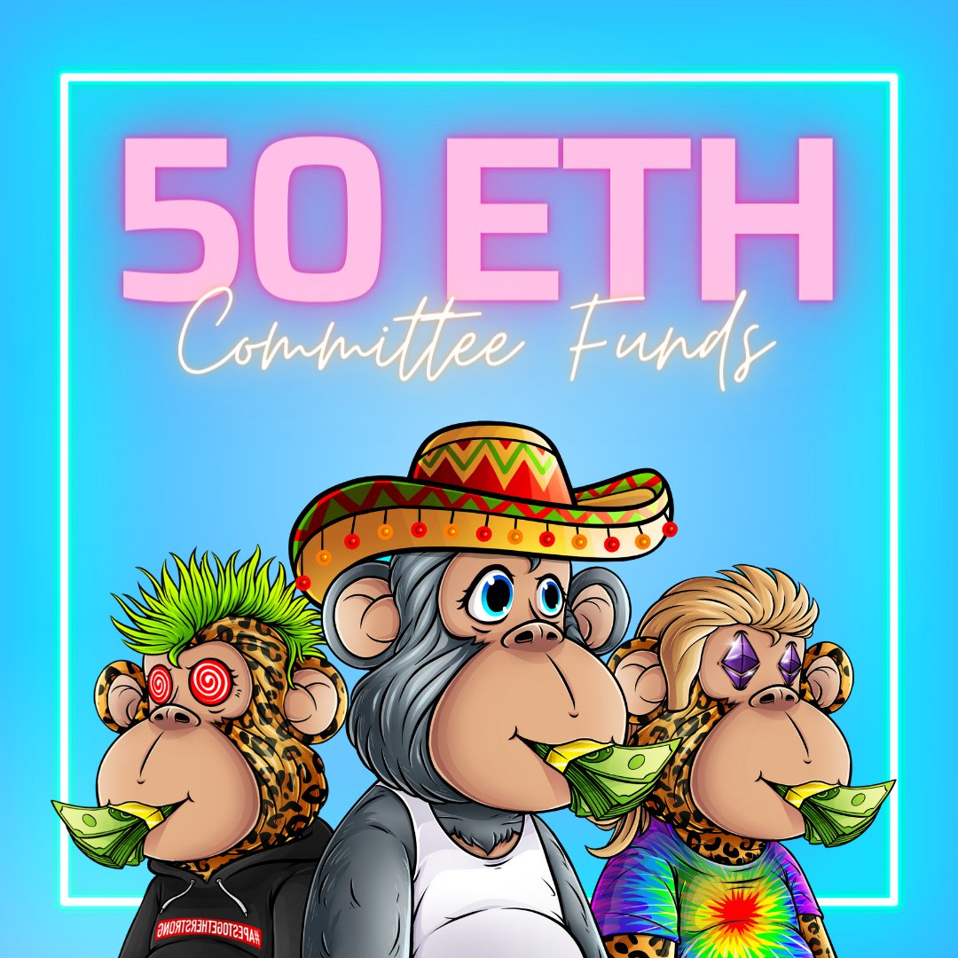 We have given our Committee 50eth to help this project flourish.

From advertising, to giveaways and even more utilities, completely depending on what they see fit!

#NFT #NFTs #FAC #FatApeClub
