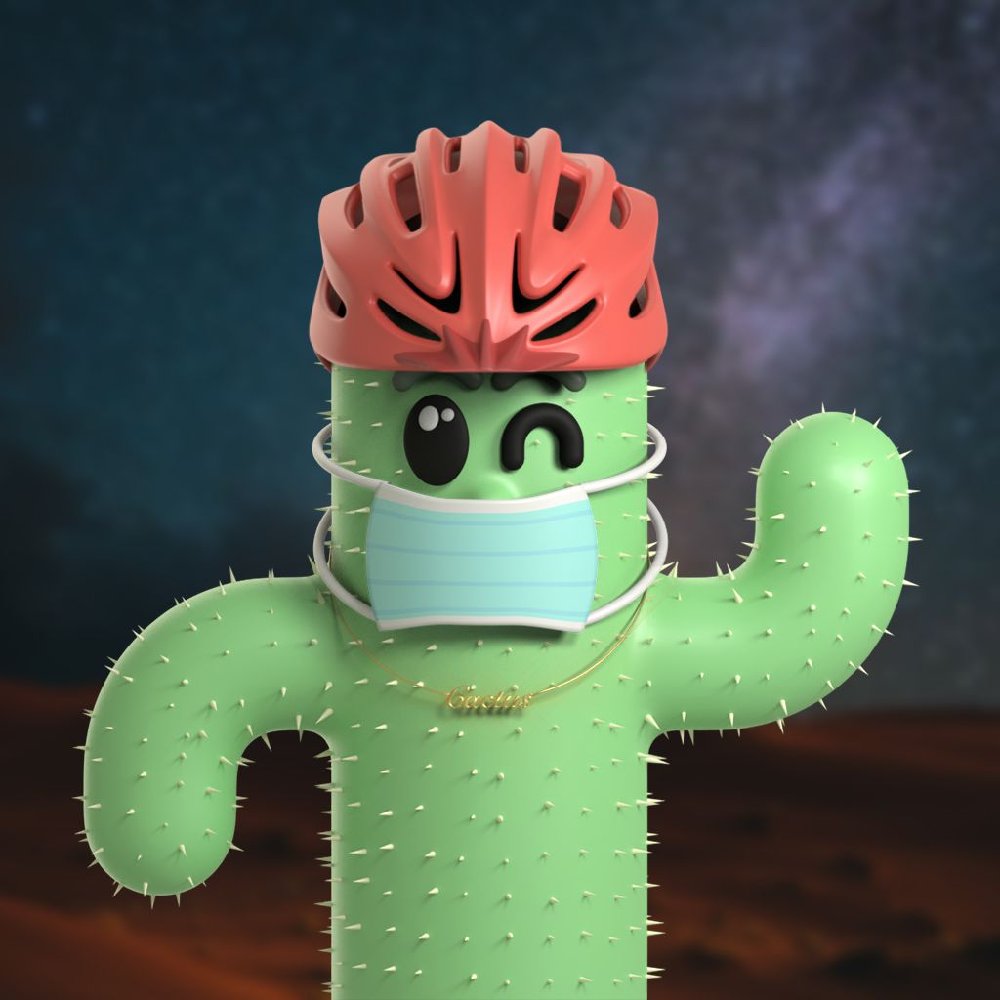 🌟1 of 111🌟
The "Surgical Mask" is the rarest mouth trait.
Weird times…
Be safe out there fellow Cacti♥️

#CactiClub #BSC #BNB