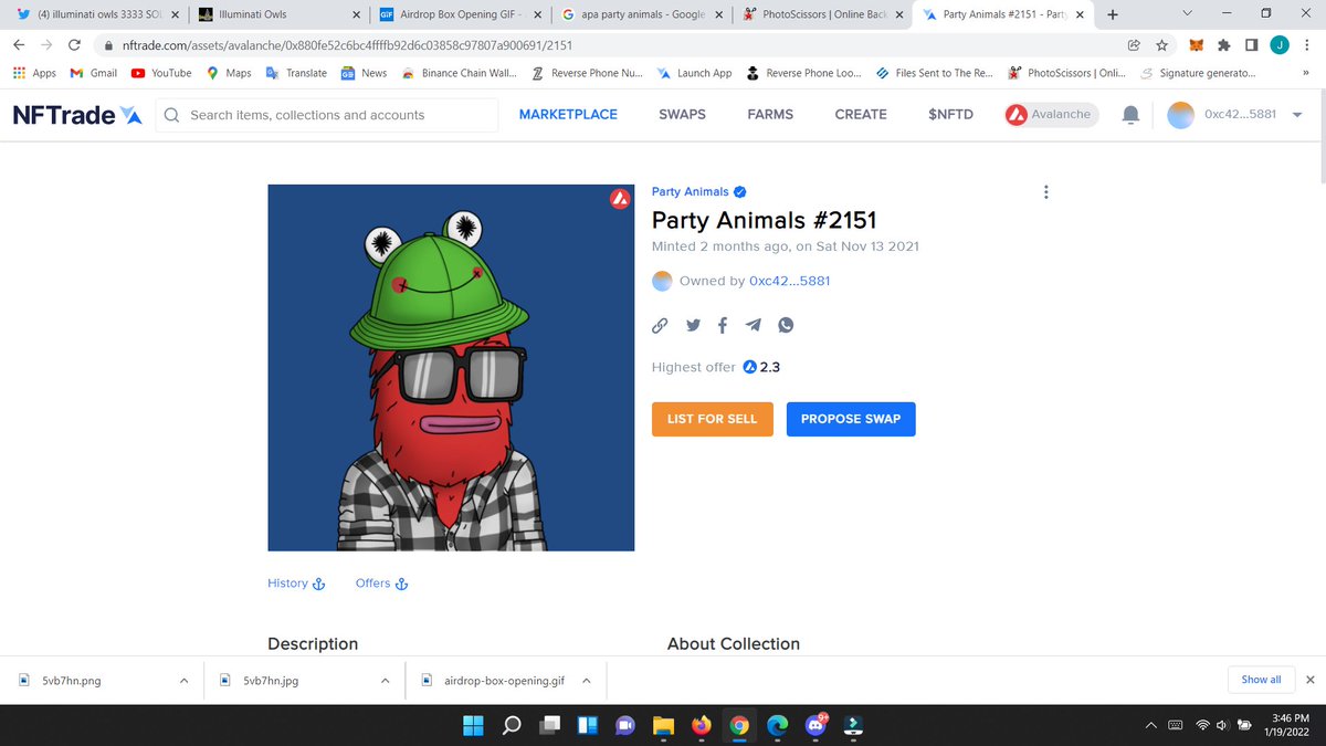 NftsAvax's tweet photo. GIVING AWAY 3 @apa_nft APA PARTY ANIMALS LIVE ON TWITCH JOIN DISCORD➡️https://t.co/lRT6ZfNWXS https://t.co/cD2e4cEfQK