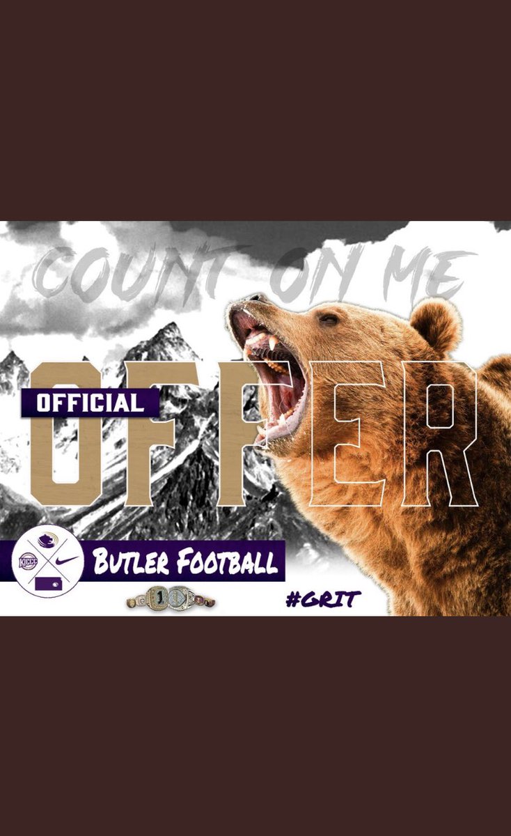 TriavezH's tweet photo. Blessed to receive an offer from butler 🐻💜 #gogrizzlies🤙🏽 @CoachBVignery  @StarrPittman11 @BHSTornadoFB https://t.co/bwnxtmKBCE